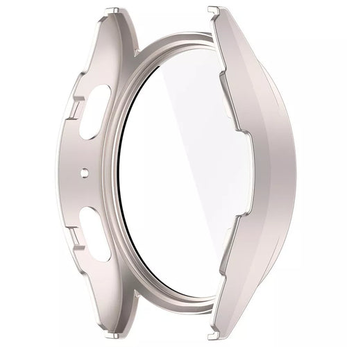 Funda rígida con vidrio Samsung Galaxy Watch 7 40mm (blanco estrella)