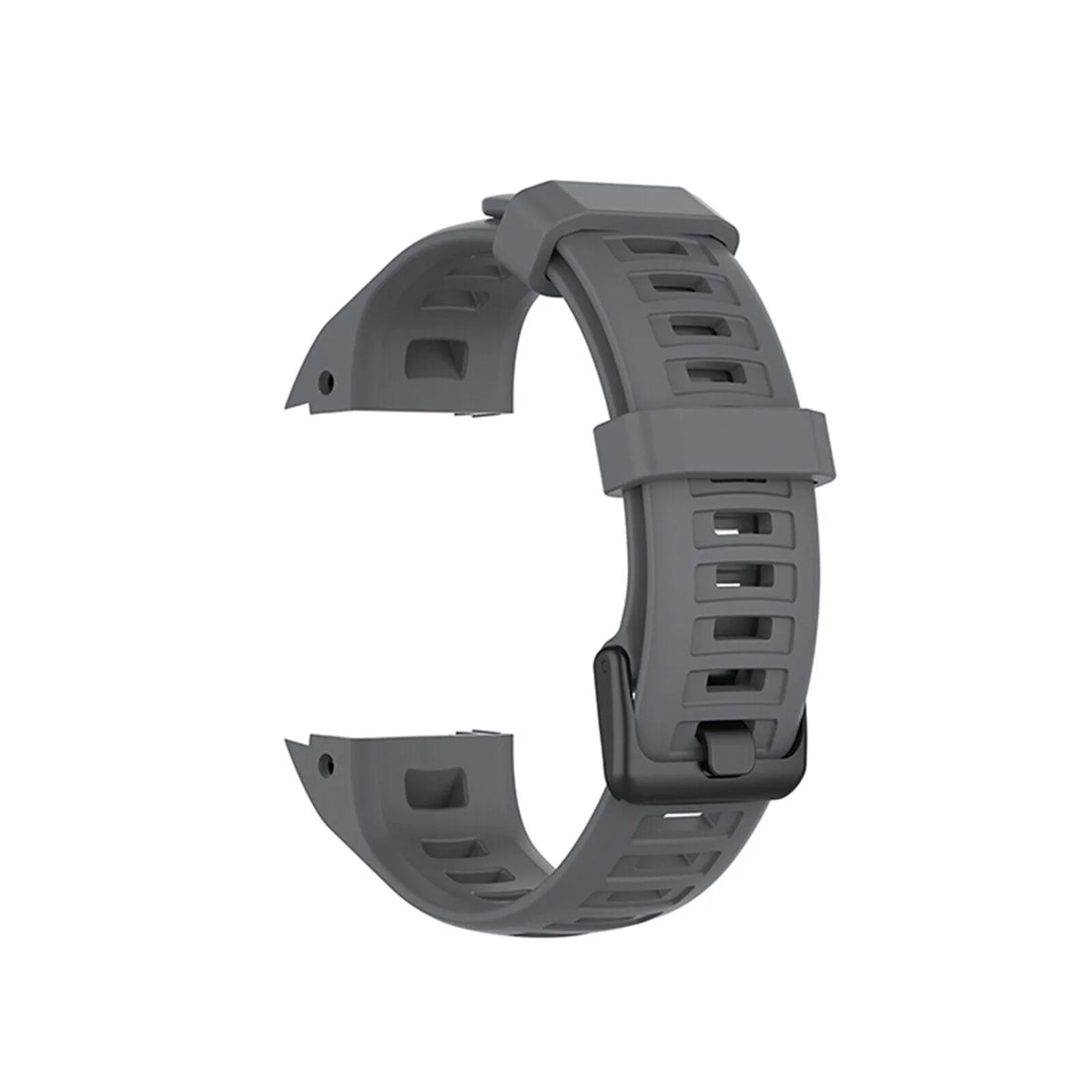 Silicone Strap, grey, without a watch, 3/4 front view