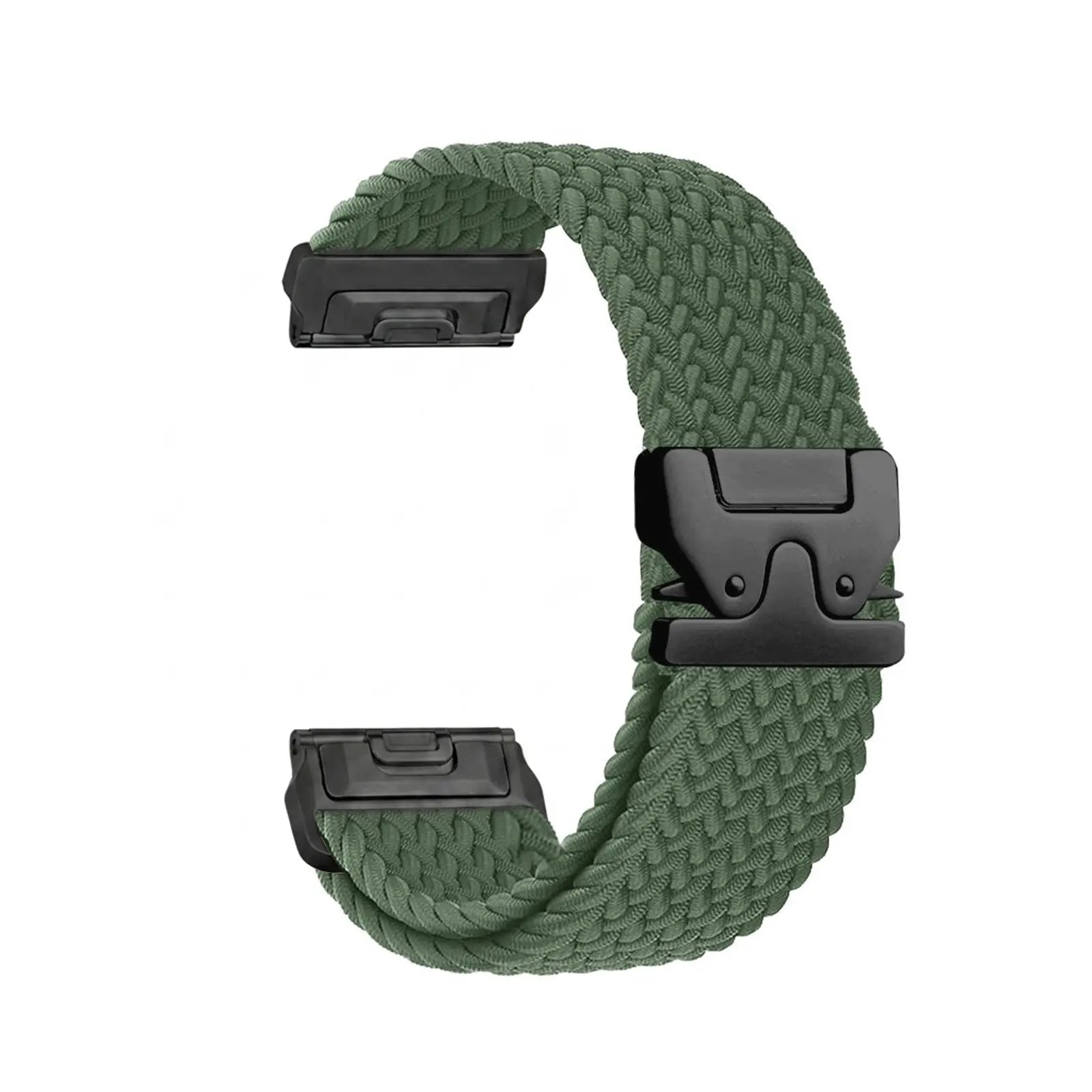 Garmin Fenix 7 Braided Strap P-Buckle (Green with Black)
