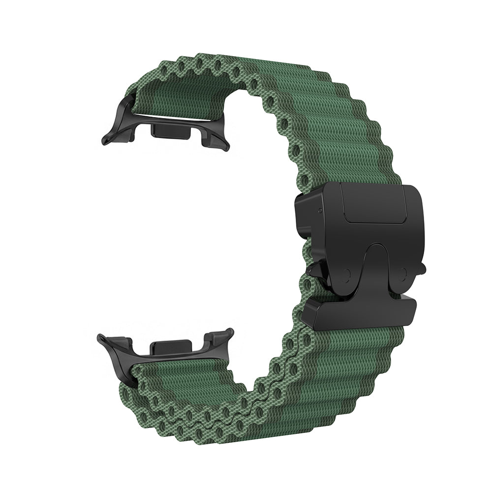 Correa nylon Outdoor con hebilla-P Samsung Galaxy Watch 8 - 40mm (verde/negro)