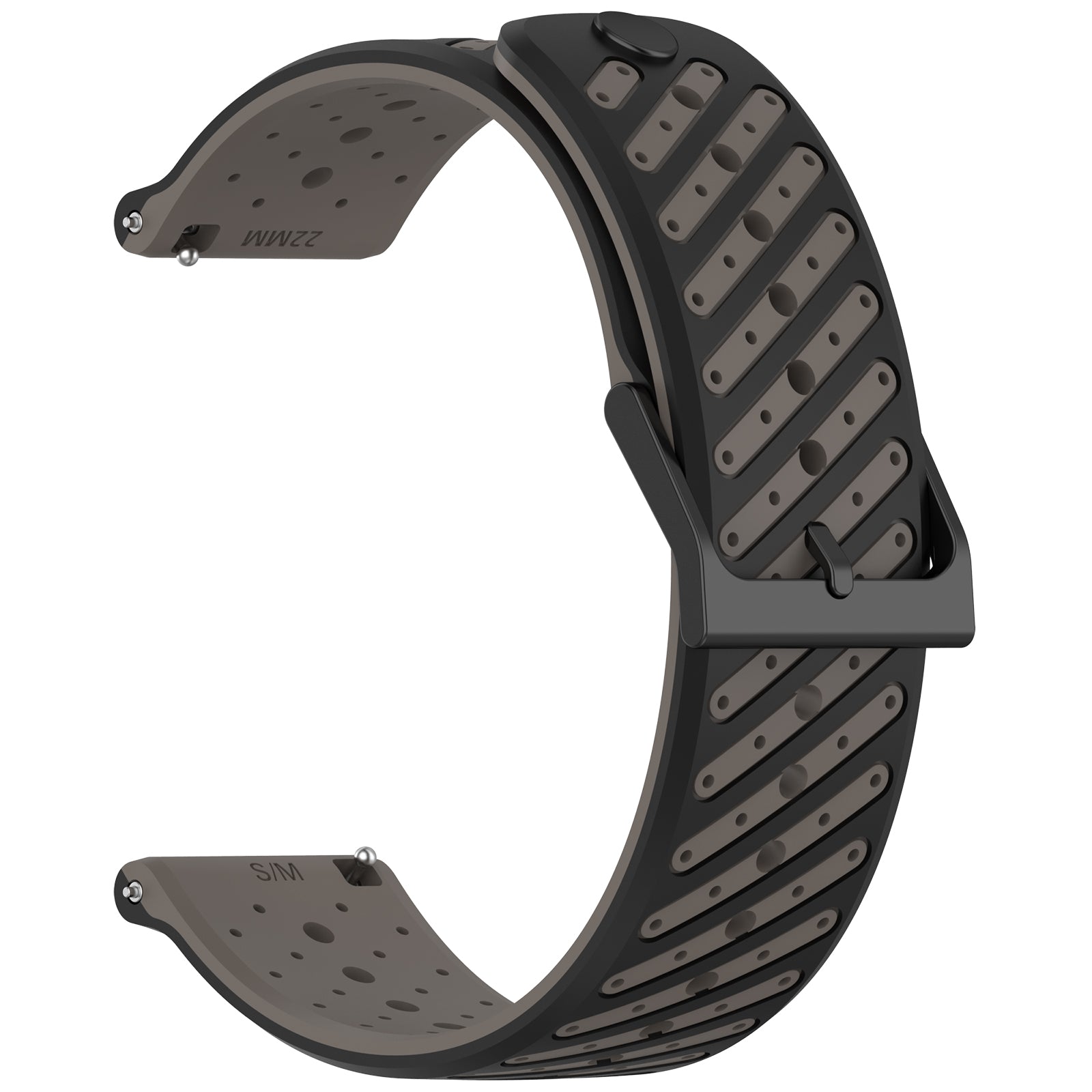 Huawei Watch GT 2 Pro Striped Silicone Strap (Grey)