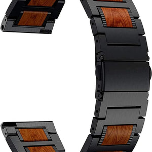 Gard Pro Health Smartwatch 3 - 48mm Holz-/ Stahlarmband (Schwarz)