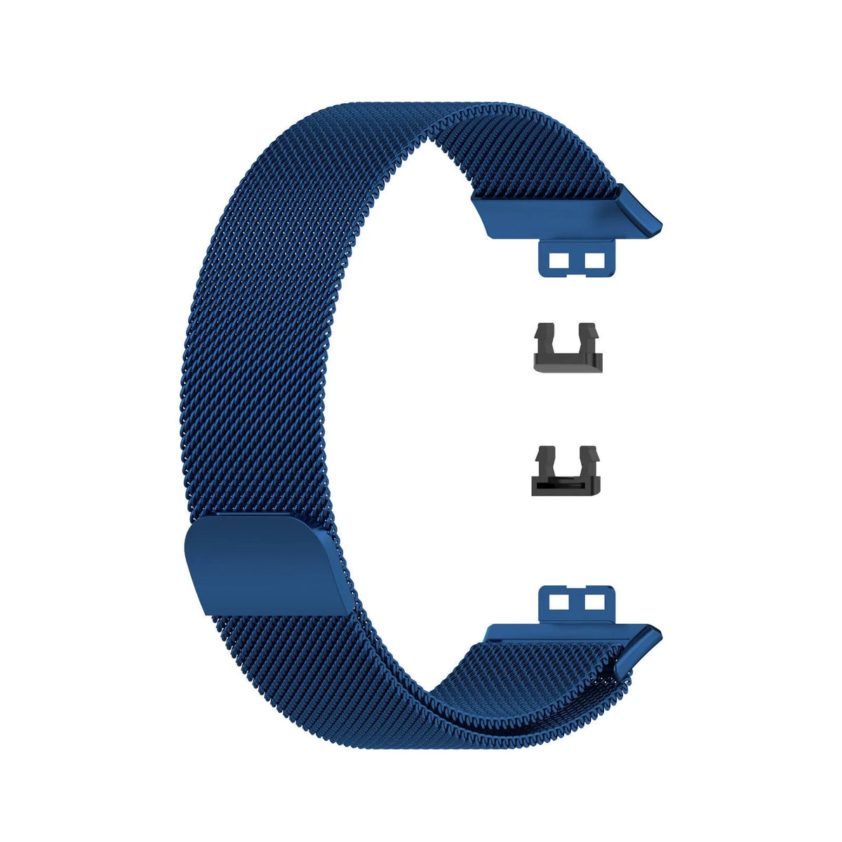 Milanese Strap, blue, without a watch, 3/4 front view