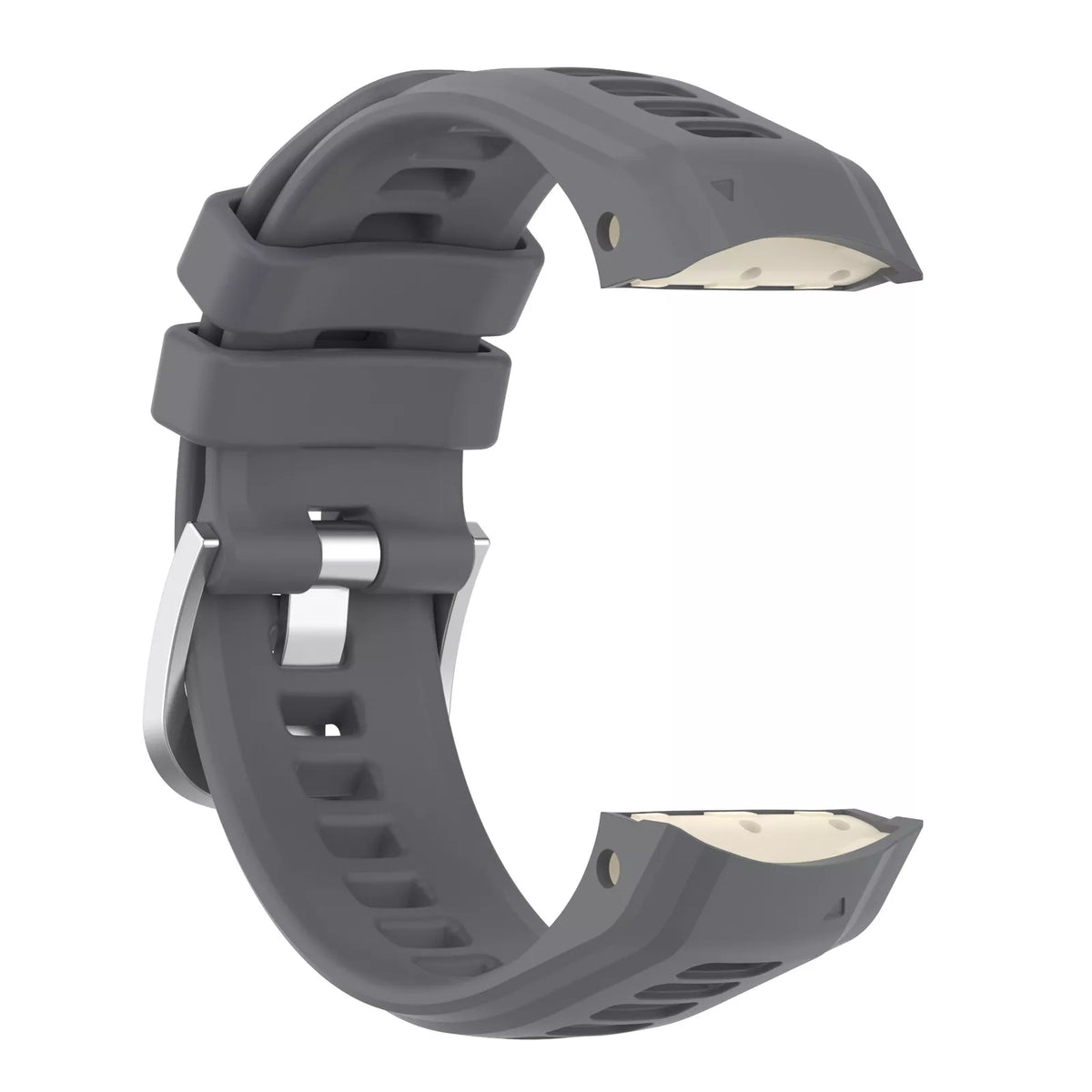 Silicone Strap, dark grey, without a watch, 3/4 front view