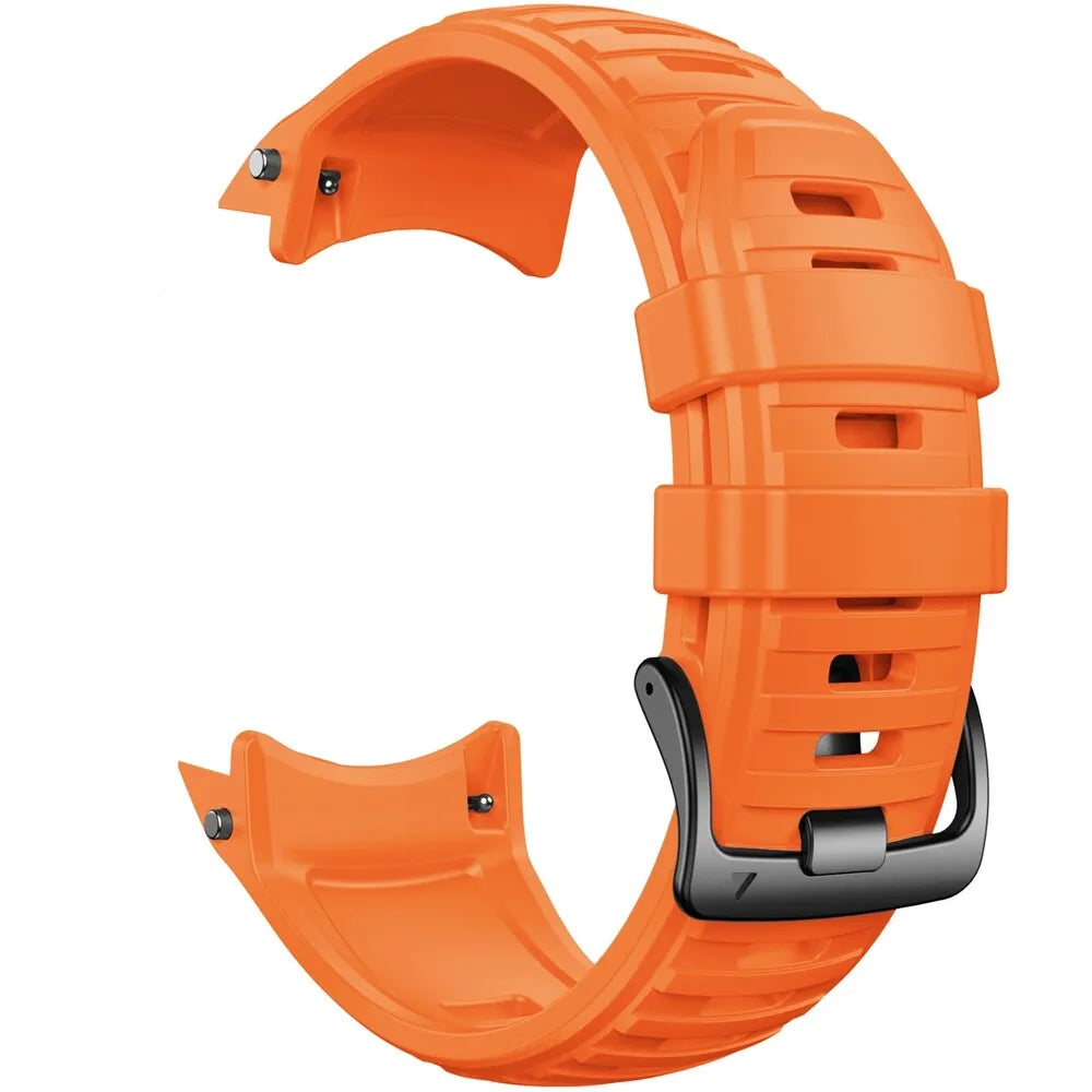Silicone Strap, orange, without a watch, 3/4 front view