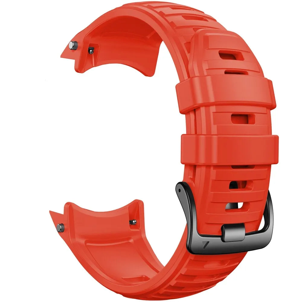 Silicone Strap, red, without a watch, 3/4 front view