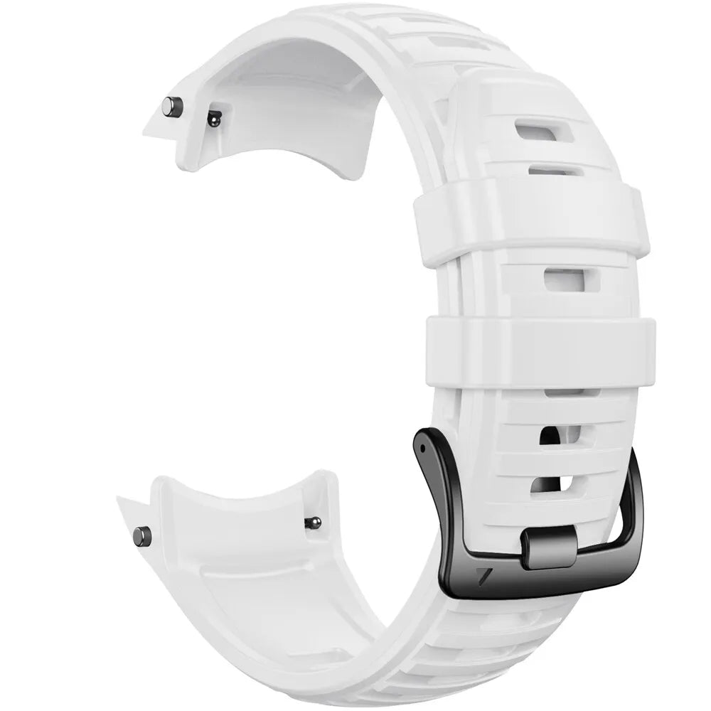 Silicone Strap, white, without a watch, 3/4 front view