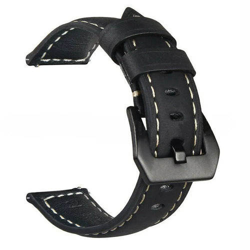Leather Strap, black, without a watch, 3/4 front view