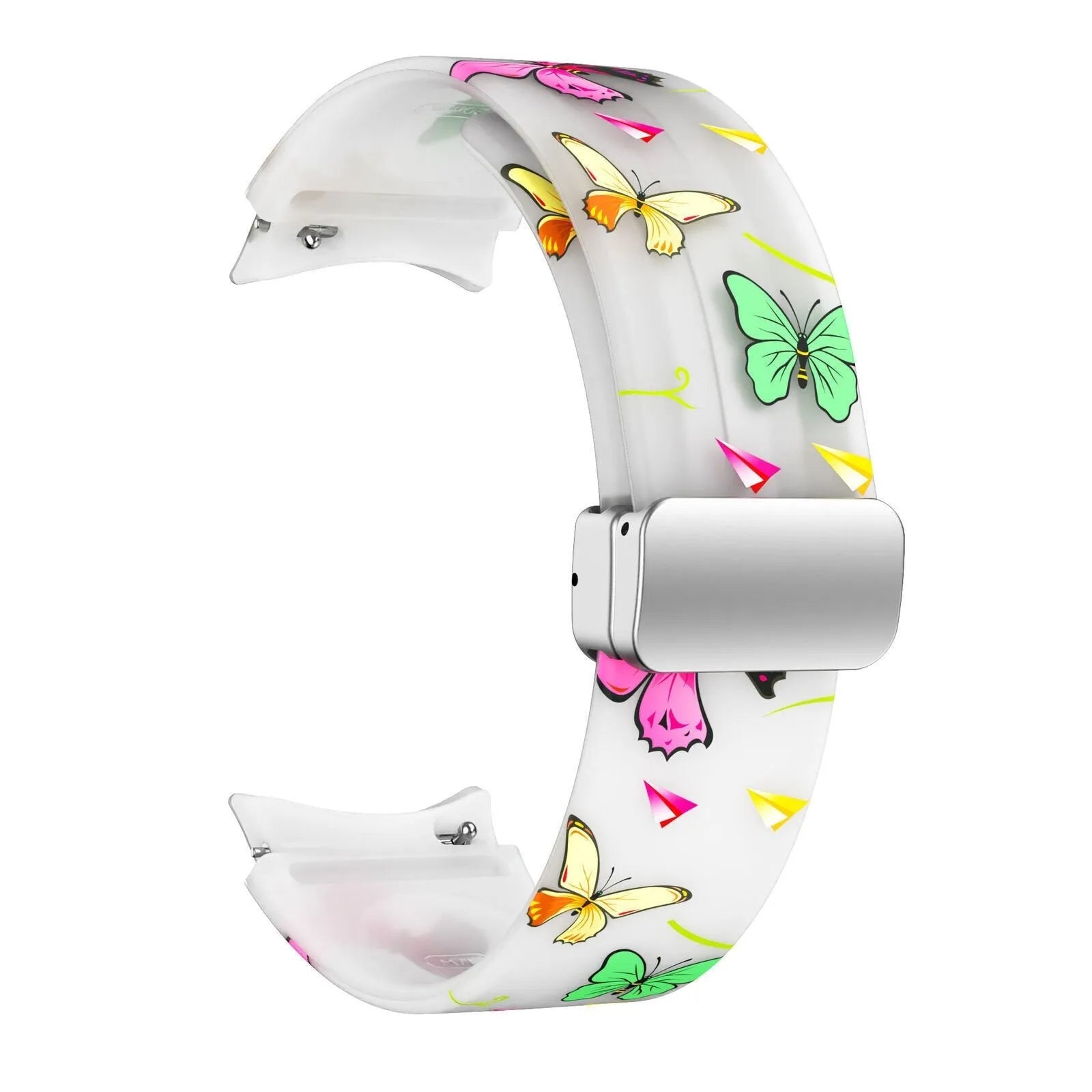 Silicone Magnetic Patterned Strap, without a watch, 3/4 front view
