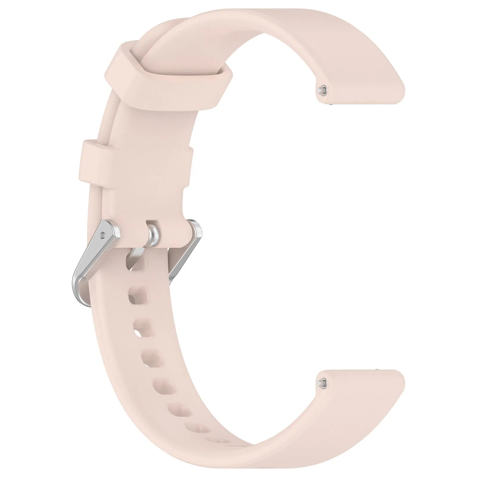 Pebble Round 2 - 14mm siliconen classic bandje (lichtroze)
