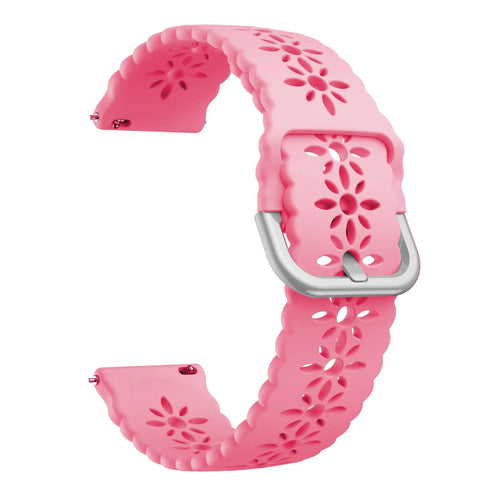 Coros Apex 2 Patterned Silicone Strap (Bright Pink)