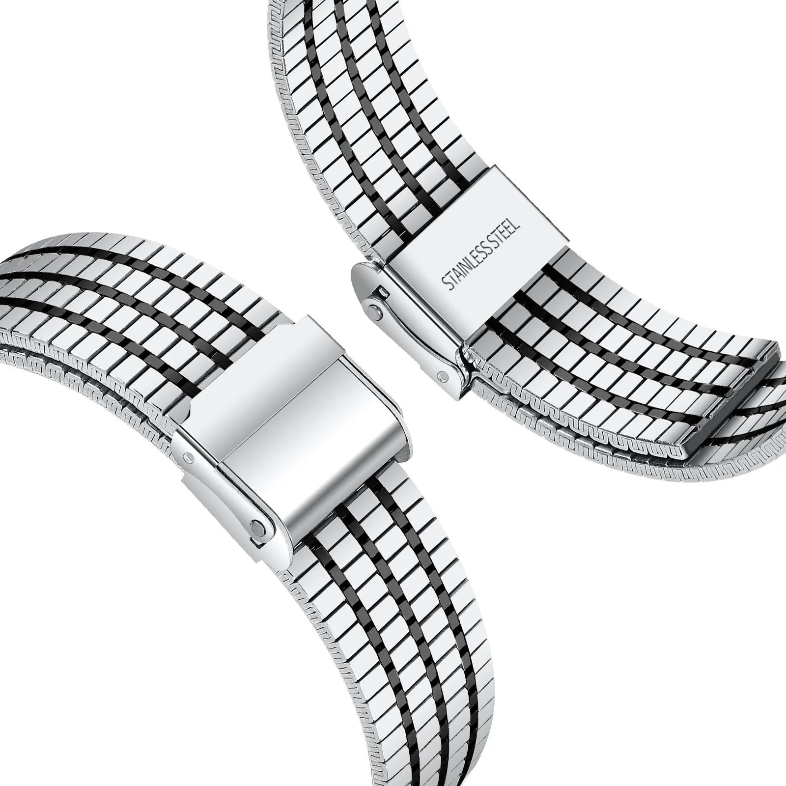Coros Pace 4 Fine Steel Strap (Silver/Black)