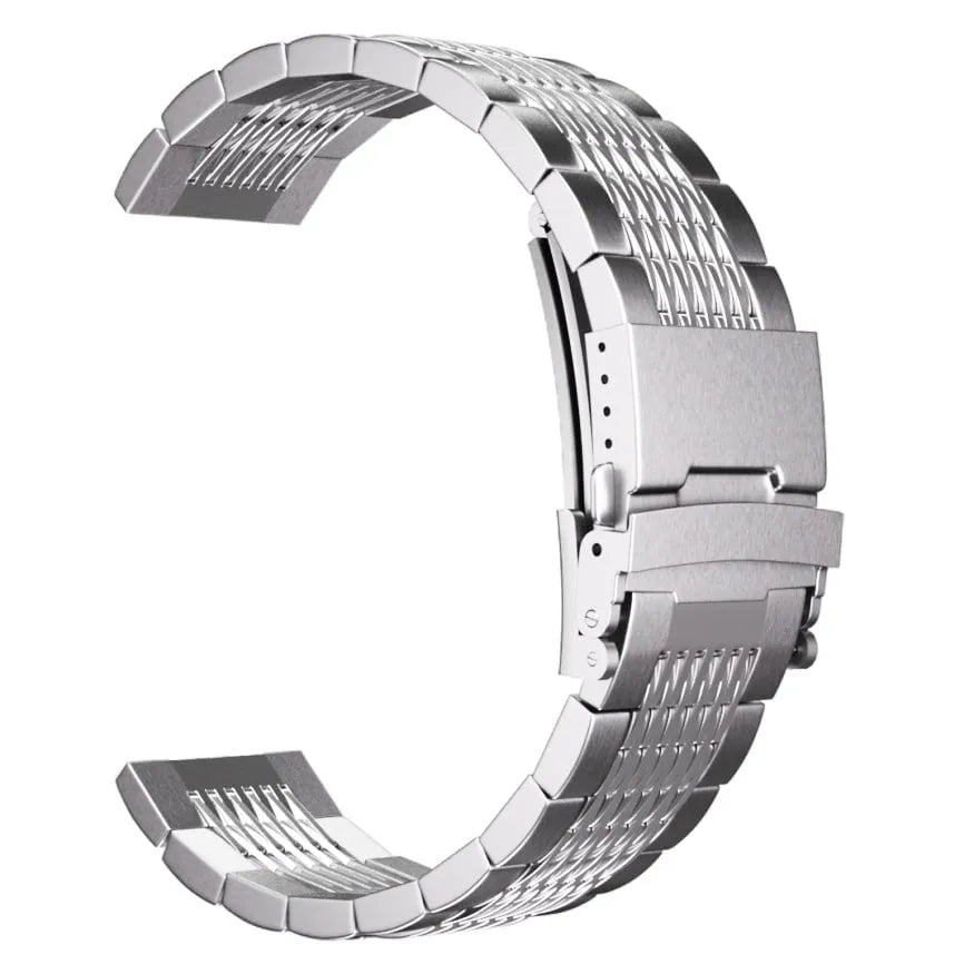 Correa eslabones acero de lujo Amazfit Cheetah (Pro) (plata)