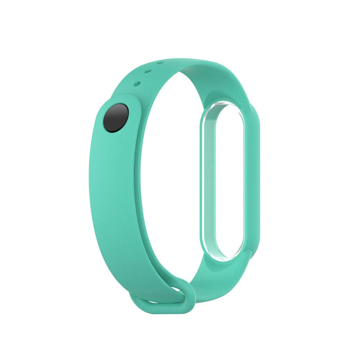 Silicone Strap, aqua, without a watch, 3/4 front view