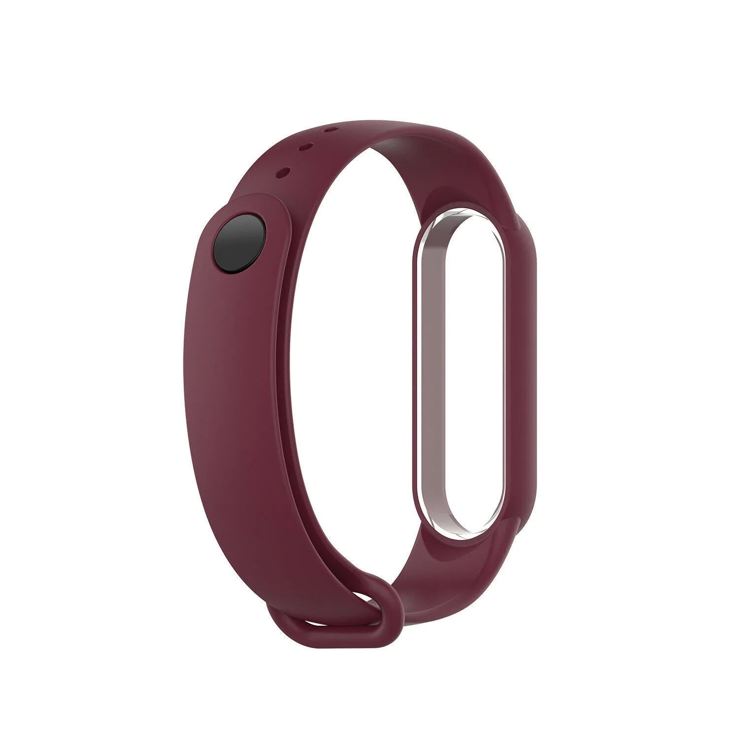 Silicone Strap, dark red, without a watch, 3/4 front view