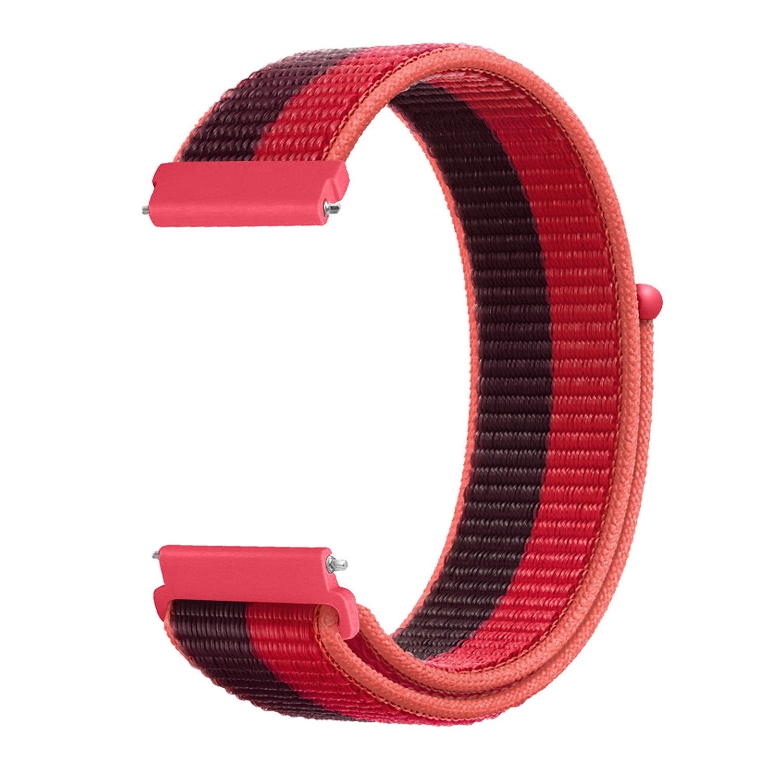 Nylon Strap, cherry magenta, without a watch, 3/4 front view