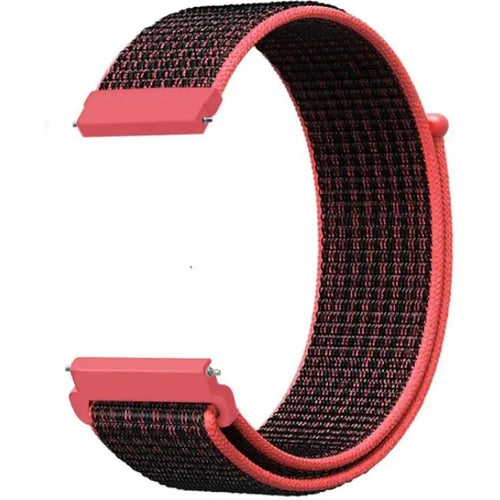 Amazfit Bip 3 (Pro) Nylonarmband (Schwarz/Coral)