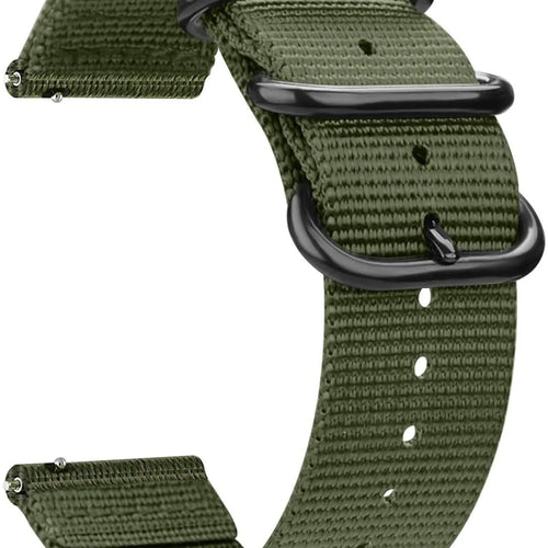 Bracelet nylon avec boucle Fossil Gen 4 Explorist HR (vert)