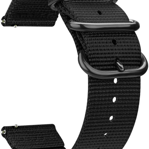 Bracelet nylon avec boucle Amazfit Active 2 (noir)