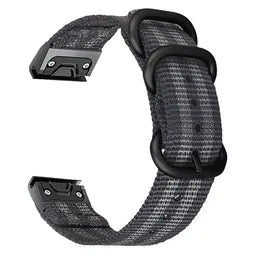Garmin Instinct 3 - 50mm Nylon Schnallenarmband (Schwarz/Grau)