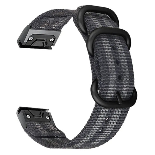 Garmin Fenix 8 Pro - 47mm Nylon Strap with Buckle (Black/Grey)