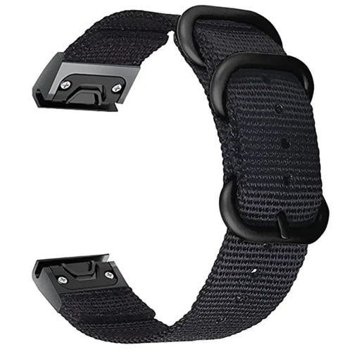 Bracelet nylon avec boucle Garmin Fenix 5/6 (noir)