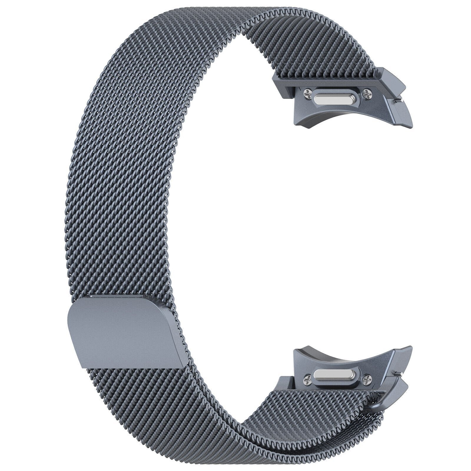Milanese Strap 'One Push', space grey, without a watch, 3/4 front view