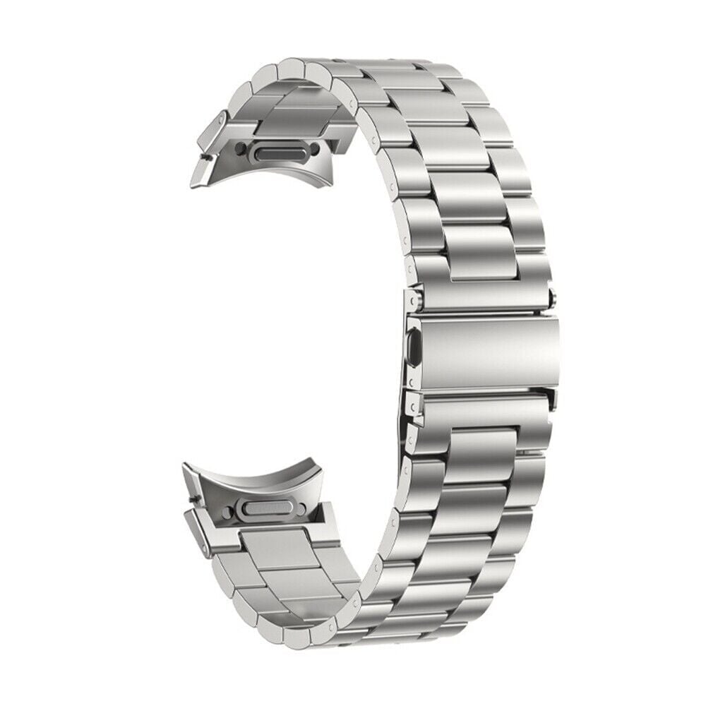 Steel Strap 'One Push', silver, without a watch, 3/4 front view