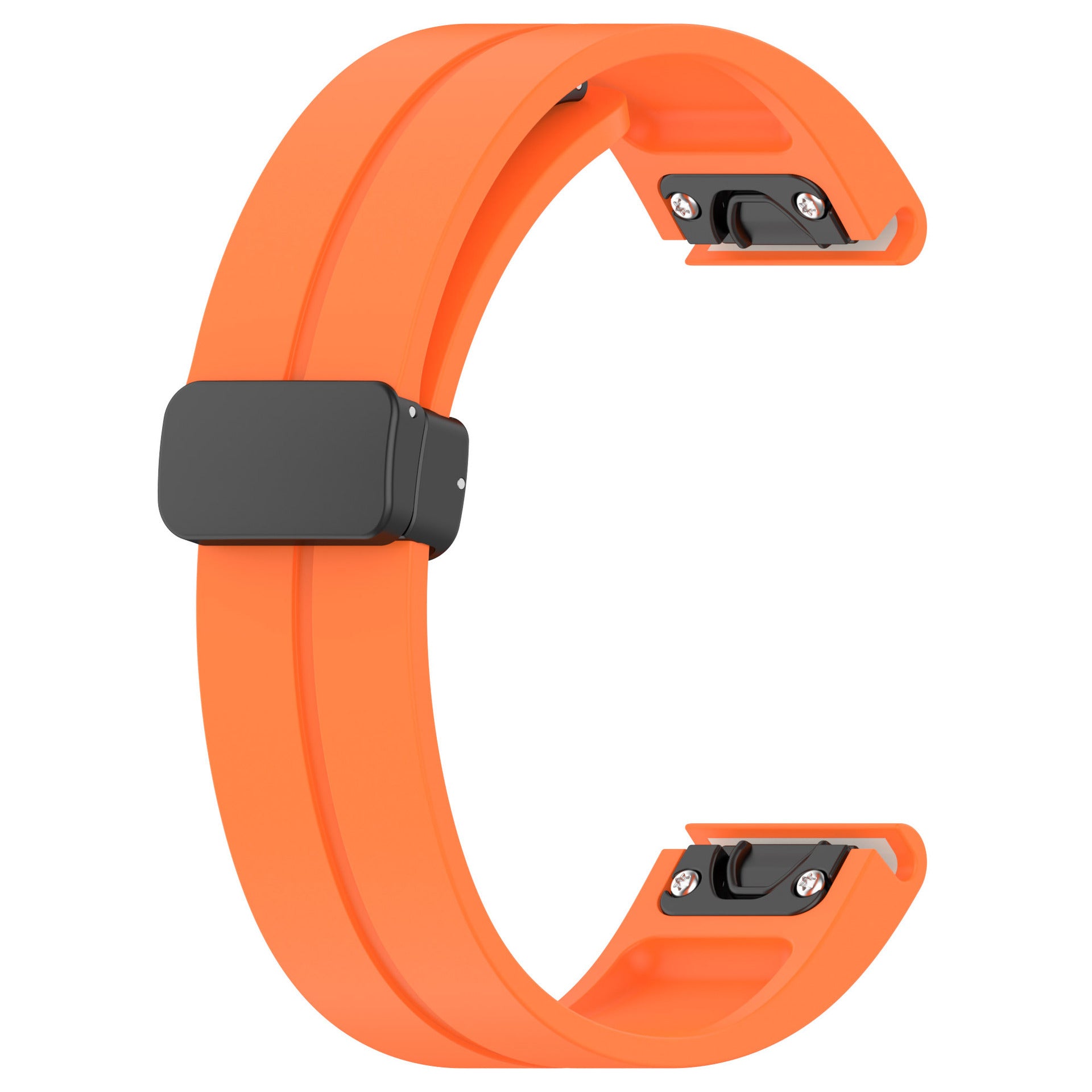 Garmin Epix Gen 2 - 47mm D-Buckle Silicone Strap (Orange)