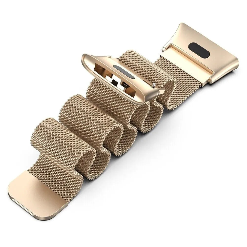 Milanese Strap, champagne, without a watch, 3/4 front view