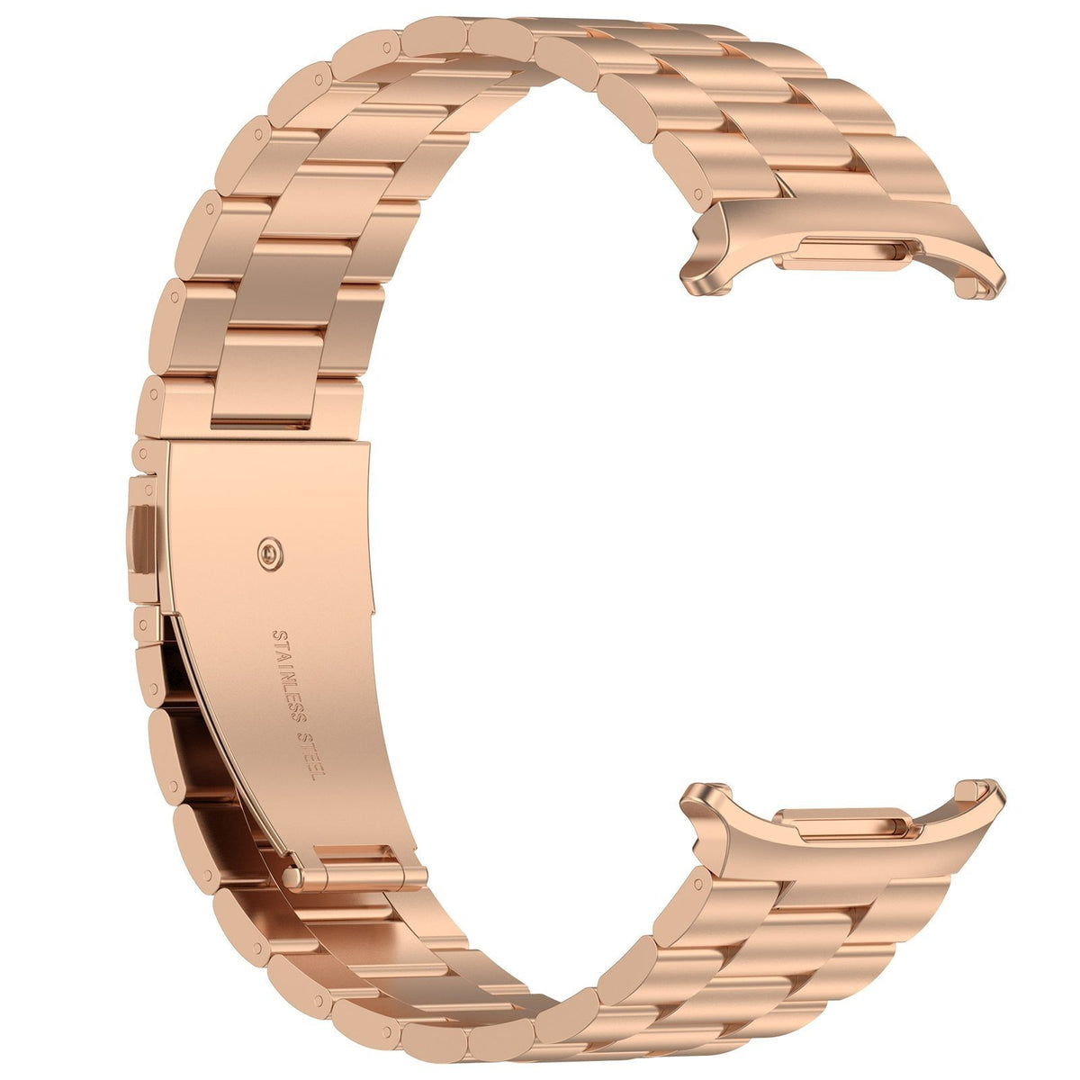 Steel Strap, rose gold, without a watch, 3/4 front view