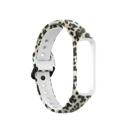 Silicone Leopard Strap, without a watch, 3/4 front view