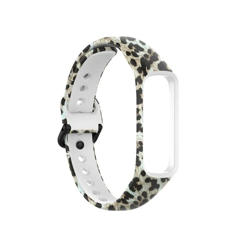 Silicone Leopard Strap, without a watch, 3/4 front view