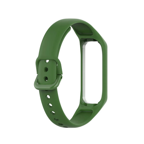 Silicone Strap, dark green, without a watch, 3/4 front view