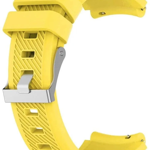Twill Silicone Strap, yellow, without a watch, 3/4 front view