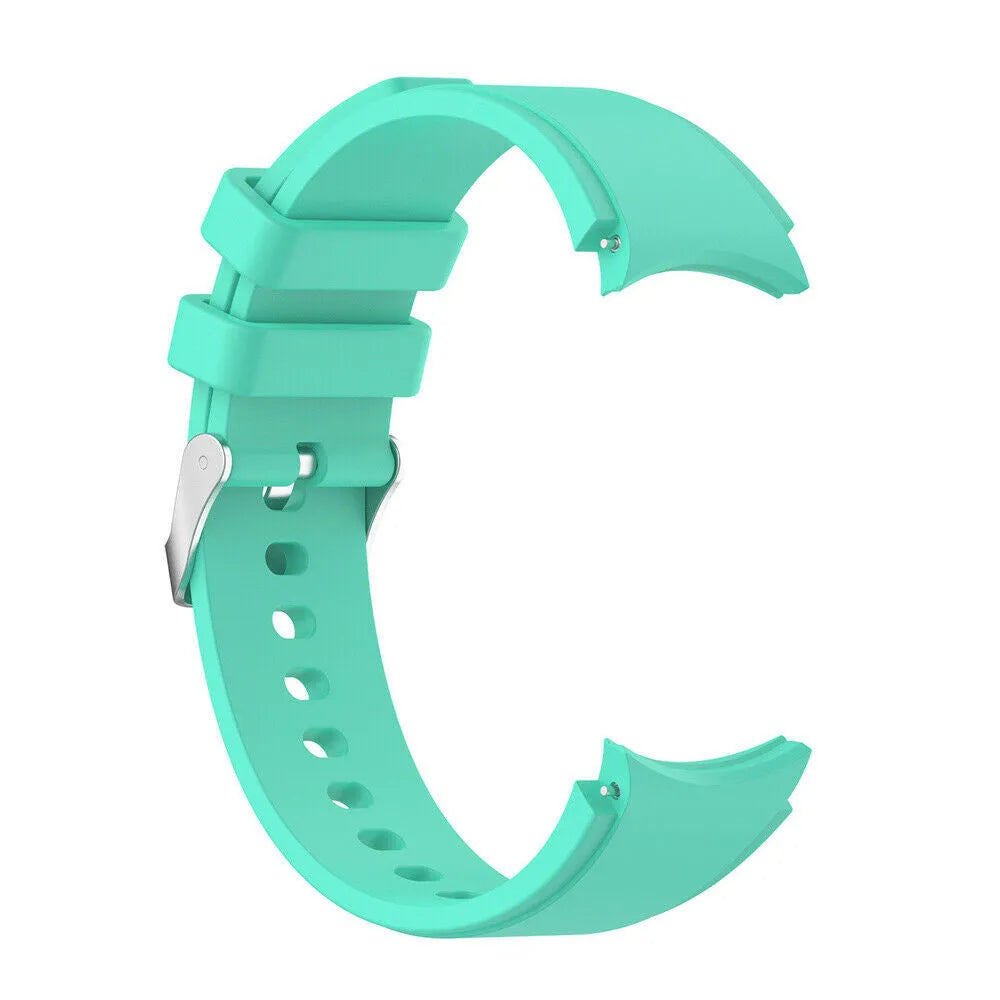 Silicone Strap 'Perfect Fit', aqua, without a watch, 3/4 front view