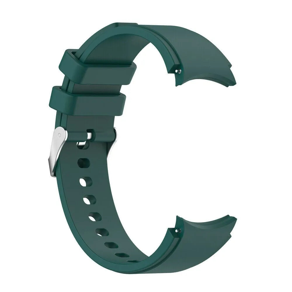 Silicone Strap 'Perfect Fit', dark green, without a watch, 3/4 front view