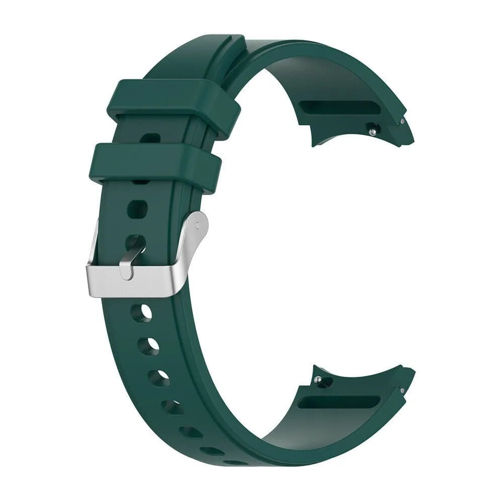Silicone Strap 'Perfect Fit', dark green, without a watch, 3/4 front view