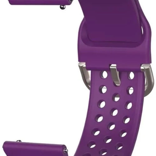 Breathable Silicone Strap, purple, without a watch, 3/4 front view