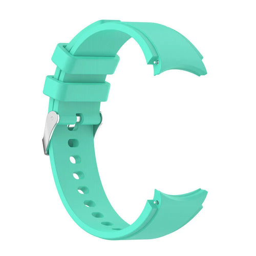 Silicone Strap 'Perfect Fit', aqua, without a watch, 3/4 front view