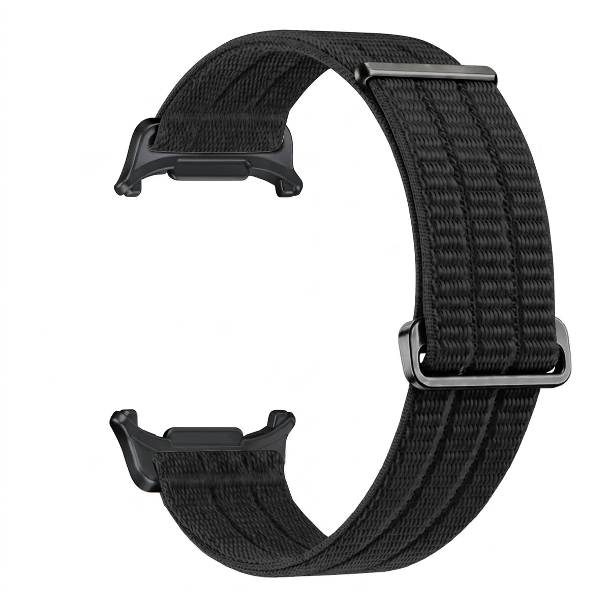 Nylon Air Strap, black, without a watch, 3/4 front view