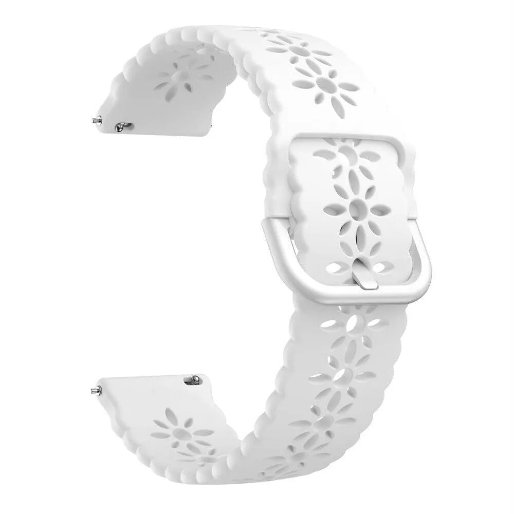 Amazfit Bip 3 (Pro) Patterned Silicone Strap (White)