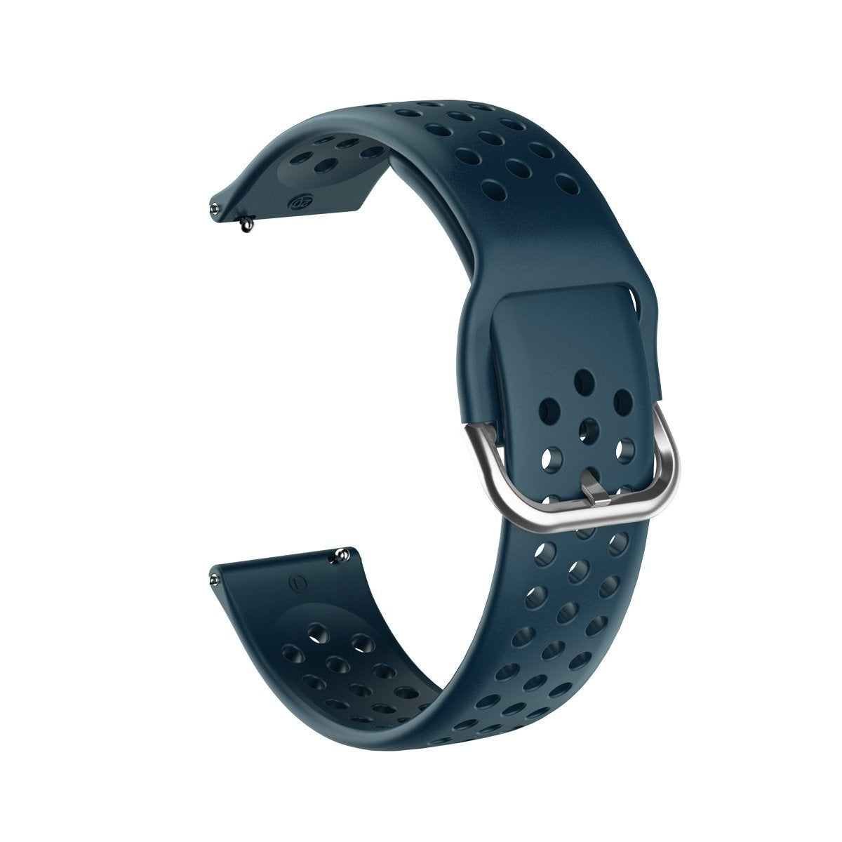 Breathable Silicone Strap, rock green, without a watch, 3/4 front view