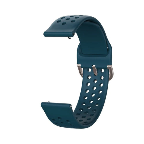 Breathable Silicone Strap, rock green, without a watch, 3/4 front view