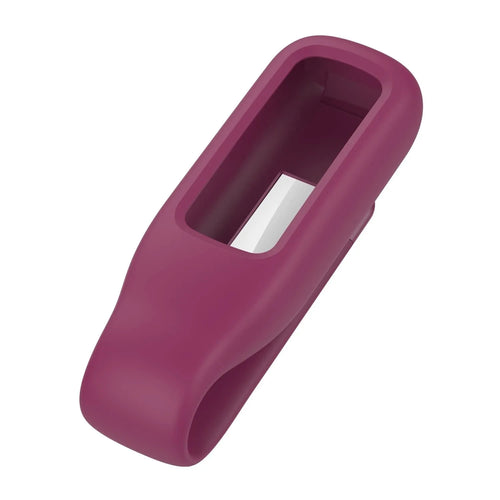 Silicone Clip, burgundy, without a watch, 3/4 front view