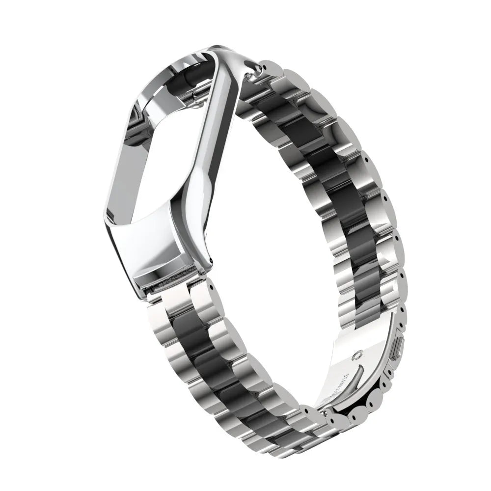Steel Strap, silver/black, without a watch, 3/4 front view