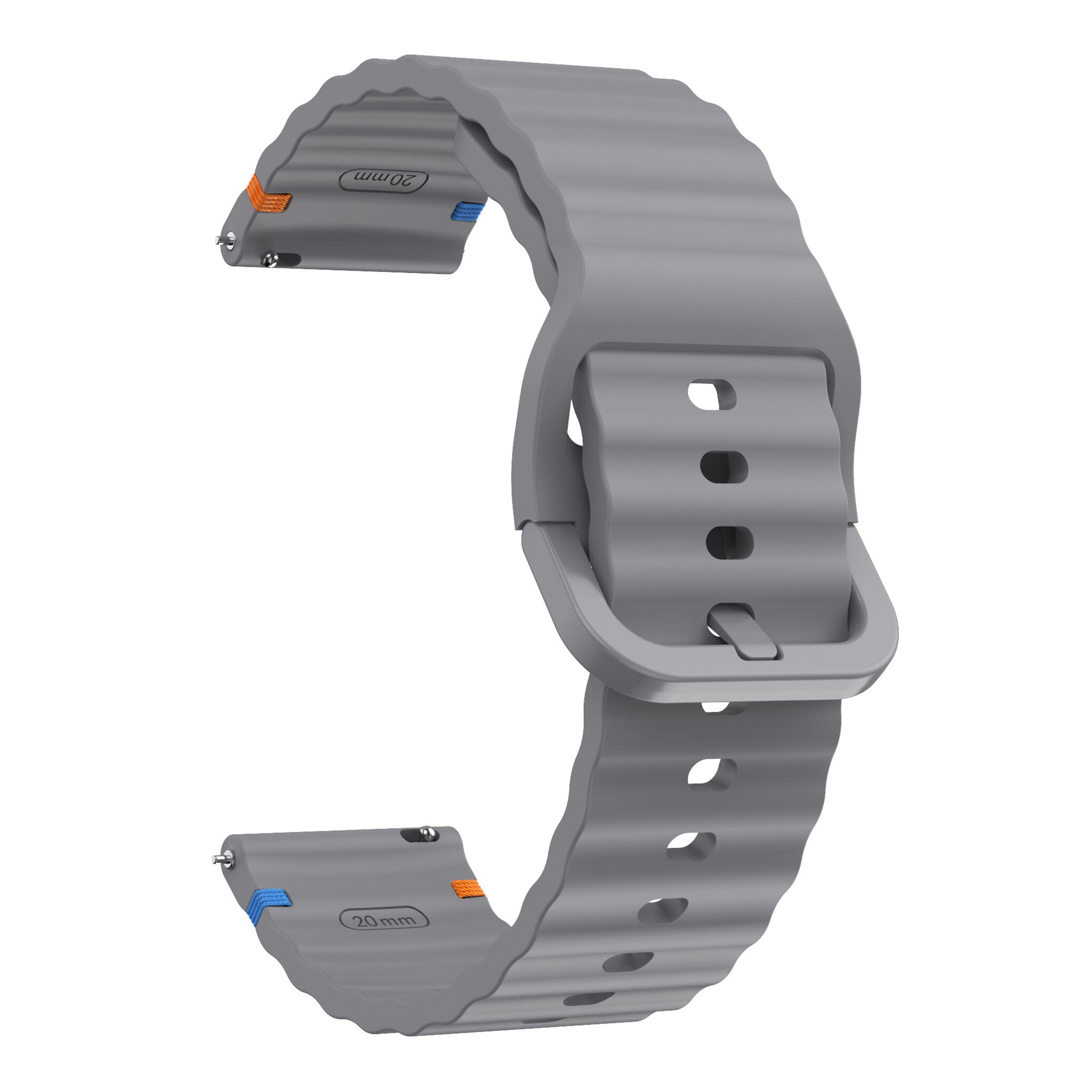 Samsung Galaxy Watch 3 45mm Wave Silicone Bracelet (Dark Gray)