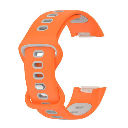 Correa deportiva Fitbit Charge 5 (naranja/gris)