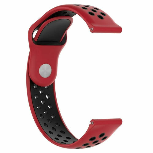 Silicone Sport Strap, red/black, without a watch, 3/4 front view