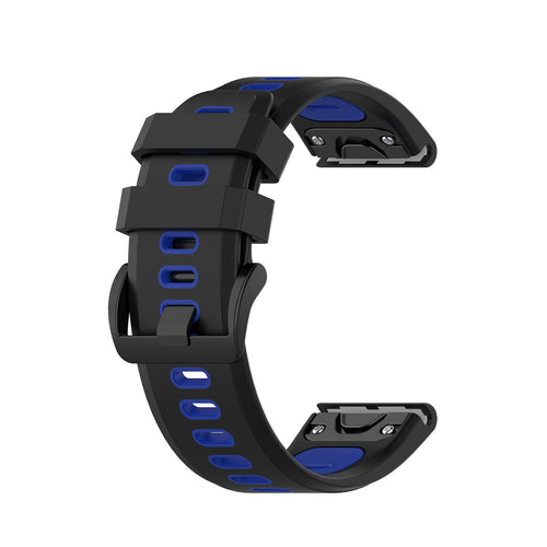 Correa deportiva con hebilla Garmin Quatix 8 - 51mm (negro/azul)